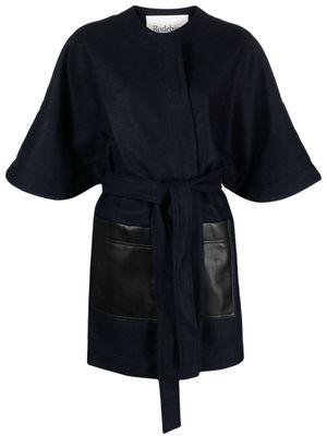 Rodebjer belted-waist virgin wool jacket - Blue