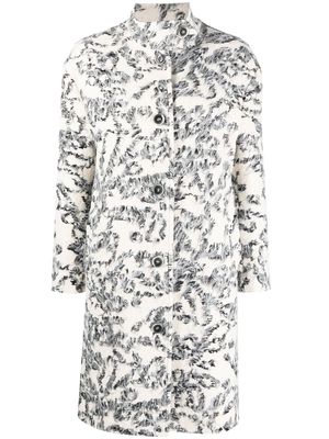 Rodebjer bouclé-effect single-breasted coat - White