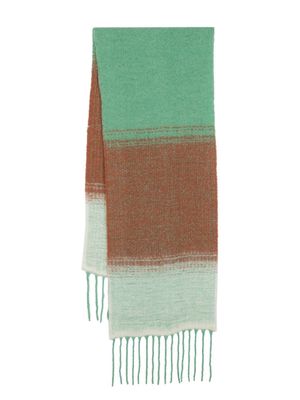 Rodebjer brushed-finish fringed scarf - Brown