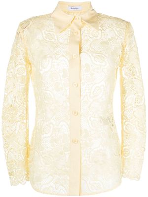 Rodebjer Carmen button-up lace shirt - Yellow