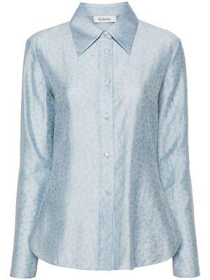 Rodebjer Carmen floral-embroidered shirt - Blue