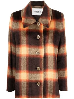 Rodebjer check-pattern button-up jacket - Brown