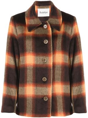 Rodebjer checked button-up jacket - Brown