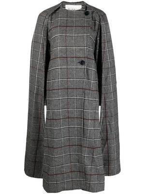 Rodebjer checked cape coat - Black