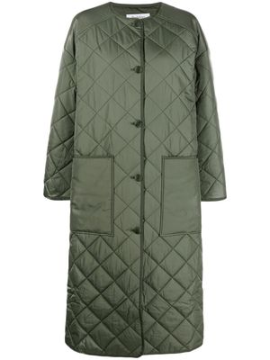 Rodebjer diamond-quilted oversized coat - Green