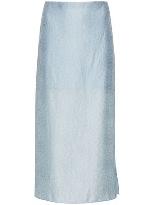 Rodebjer Graziela floral-embroidered skirt - Blue