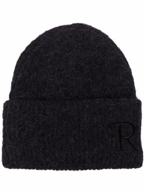 Rodebjer knitted logo beanie hat - Black