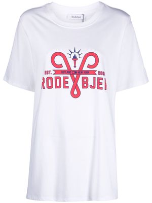 Rodebjer logo-print organic-cotton T-shirt - White