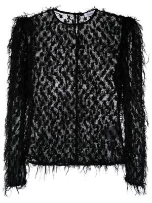 Rodebjer Marville semi-sheer blouse - Black