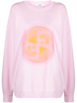 Rodebjer organic-cotton graphic-print sweatshirt - Pink