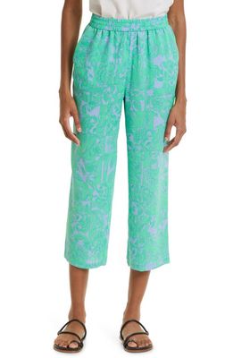 Rodebjer Paloma Recycled Polyester Pull-On Pants in Soft Green