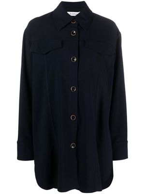 Rodebjer pointed-collar button-up shirt - Blue