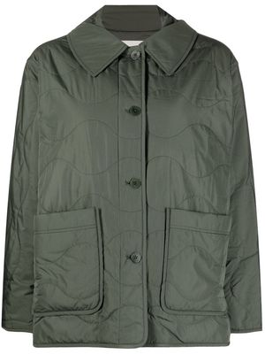 Rodebjer quilted button-up coat - Green