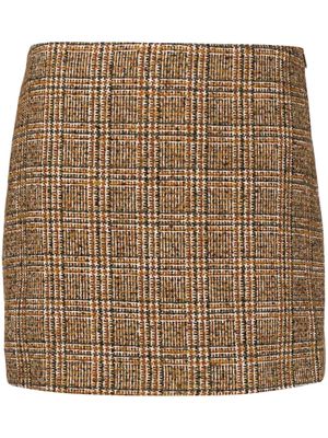 Rodebjer Seine checkered miniskirt - Brown
