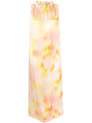 Rodebjer Storm abstract-print silk dress - Yellow