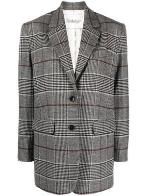Rodebjer Vera plaid-check pattern blazer - Grey