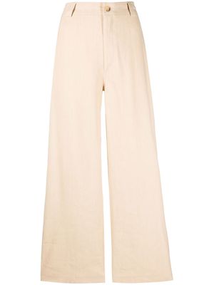 Rodebjer wide-leg cropped trousers - Neutrals