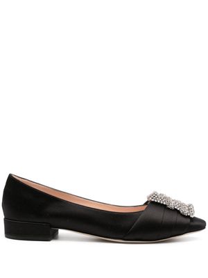 Rodo crystal-embellished ballerina shoes - Black