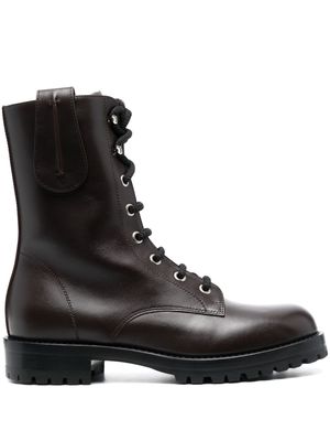 Rodo lace-up leather boots - Brown