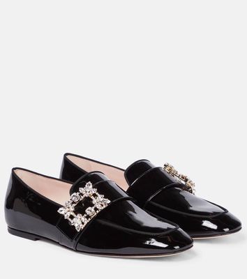 Roger Vivier Mini Broche patent leather loafers