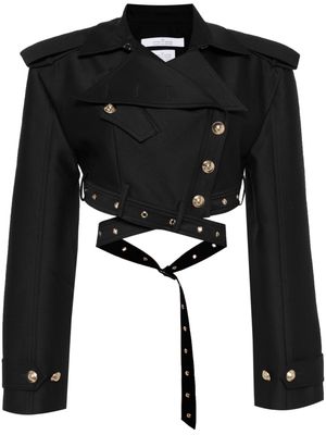 Rokh belted cropped jacket - Black