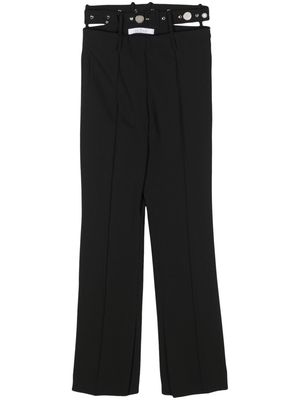 Rokh belted flared trousers - Black