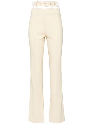 Rokh belted flared trousers - Yellow