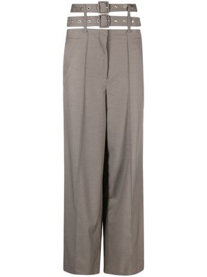 Rokh belted wide-leg trousers - Grey