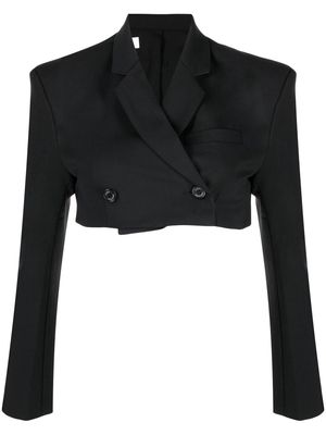 Rokh cropped double-breasted blazer - Black