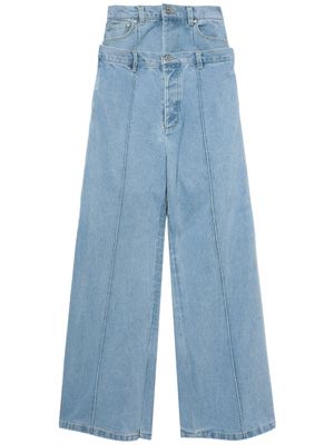 Rokh high-waisted wide-leg jeans - Blue
