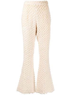 Rokh knit flare lounge trousers - Neutrals