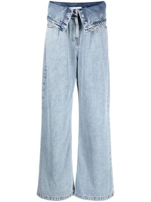 Rokh layered wide-leg jeans - Blue