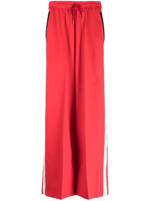 Rokh logo-trim palazzo trousers - Red