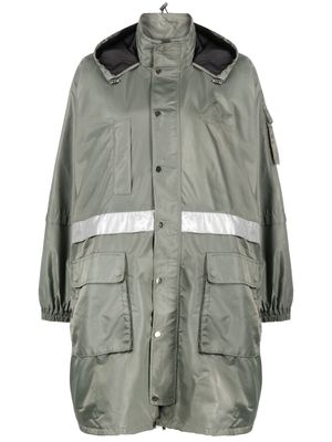 Rokh multi-pocket hooded parka coat - Green