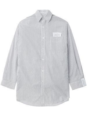 Rokh striped classic-collar shirt - White