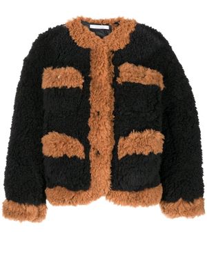Rokh two-tone shearling jacket - Brown