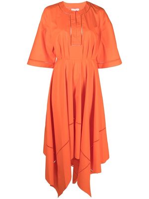 Roksanda Talita asymmetric midi dress - Orange