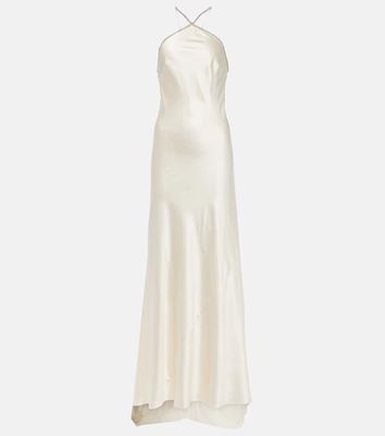 Roland Mouret Bridal embellished silk satin gown