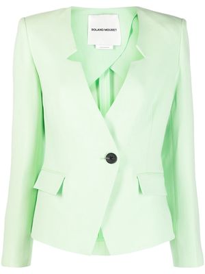 Roland Mouret cut out-detail single-breasted blazer - Green