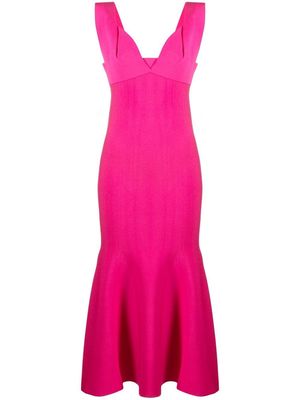 Roland Mouret fit-and-flare midi dress - Pink