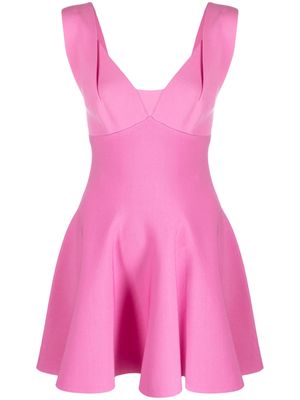 Roland Mouret flared-skirt mini dress - Pink