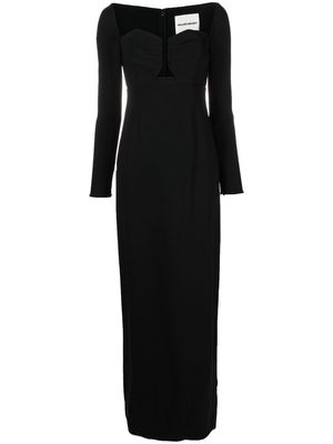 Roland Mouret long-sleeved maxi dress - Black