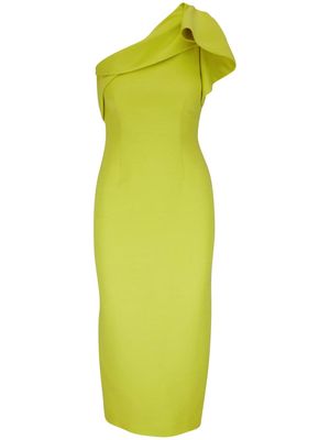 Roland Mouret one-shoulder midi dress - Yellow
