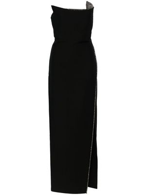 Roland Mouret rhinestone-embellished strapless maxi dress - Black