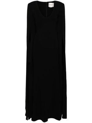 Roland Mouret slit-sleeves maxi dress - Black