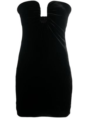Roland Mouret strapless velvet minidress - Black