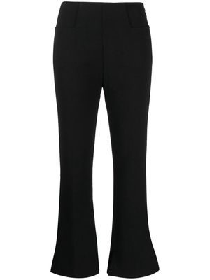 Roland Mouret zipped cropped flared trousers - Black