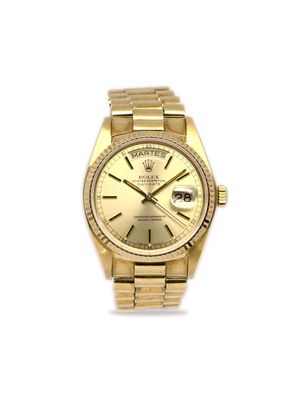 Rolex 1980s pre-owned Day-Date 34mm - Gold