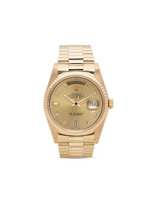 Rolex 1991 pre-owned Oyster Perpetual Day-Date 50mm - Gold
