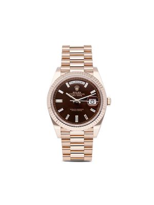 Rolex 2022 pre-owned Day-Date 40mm - Brown